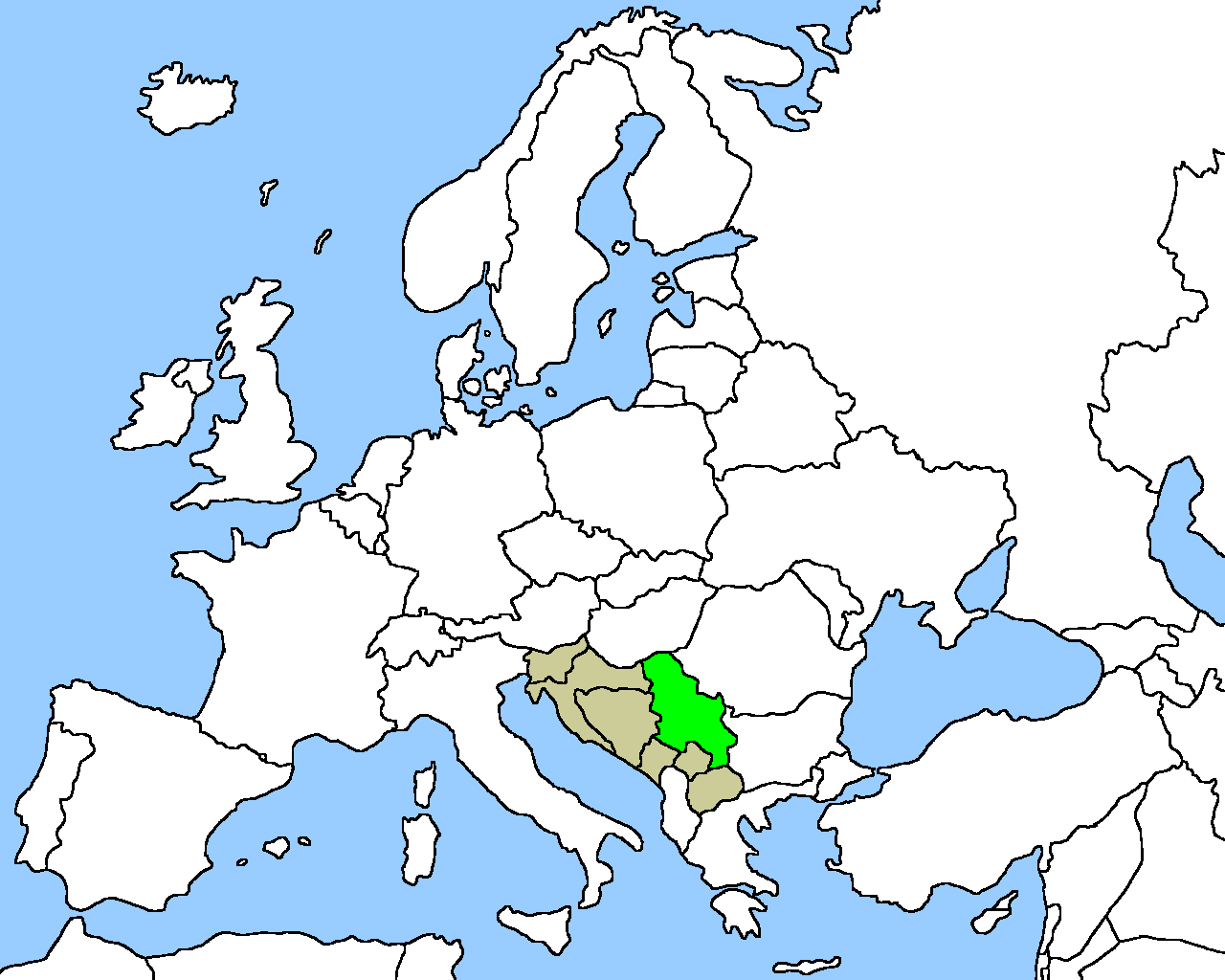 Location of Serbia (34,092 bytes)