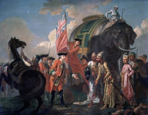 Clive after the battle of Plassey