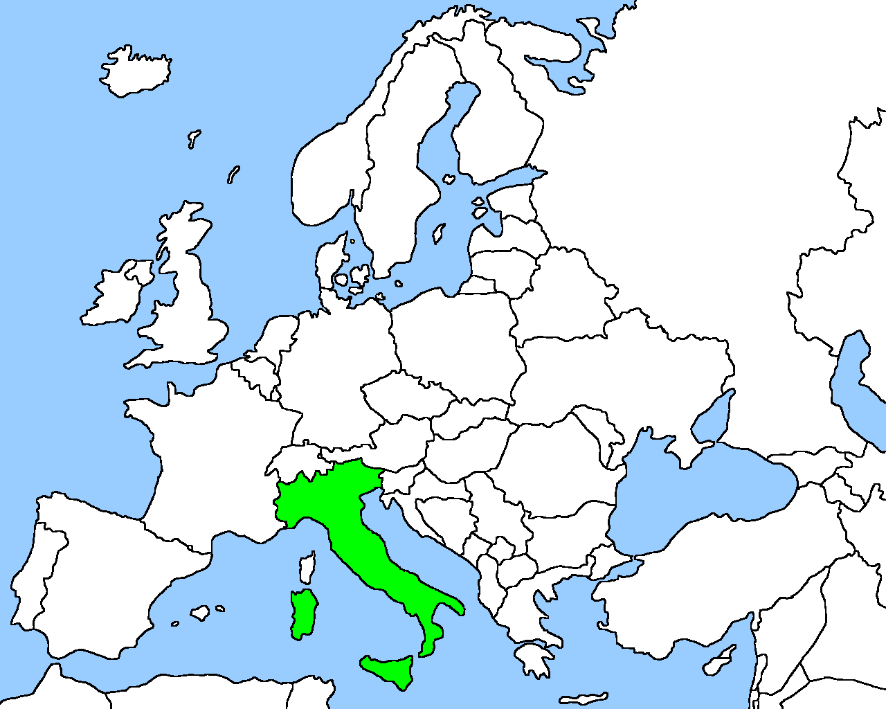 Location of Italy